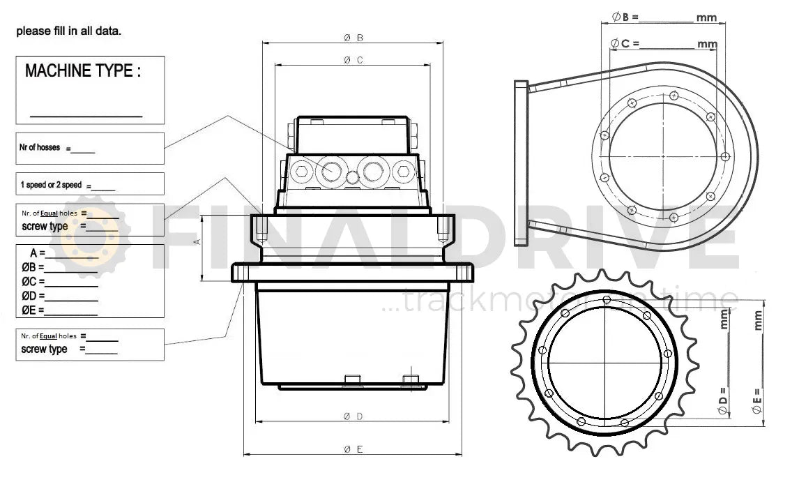 How to measure your Final drive, Track motor & Travel Motor?